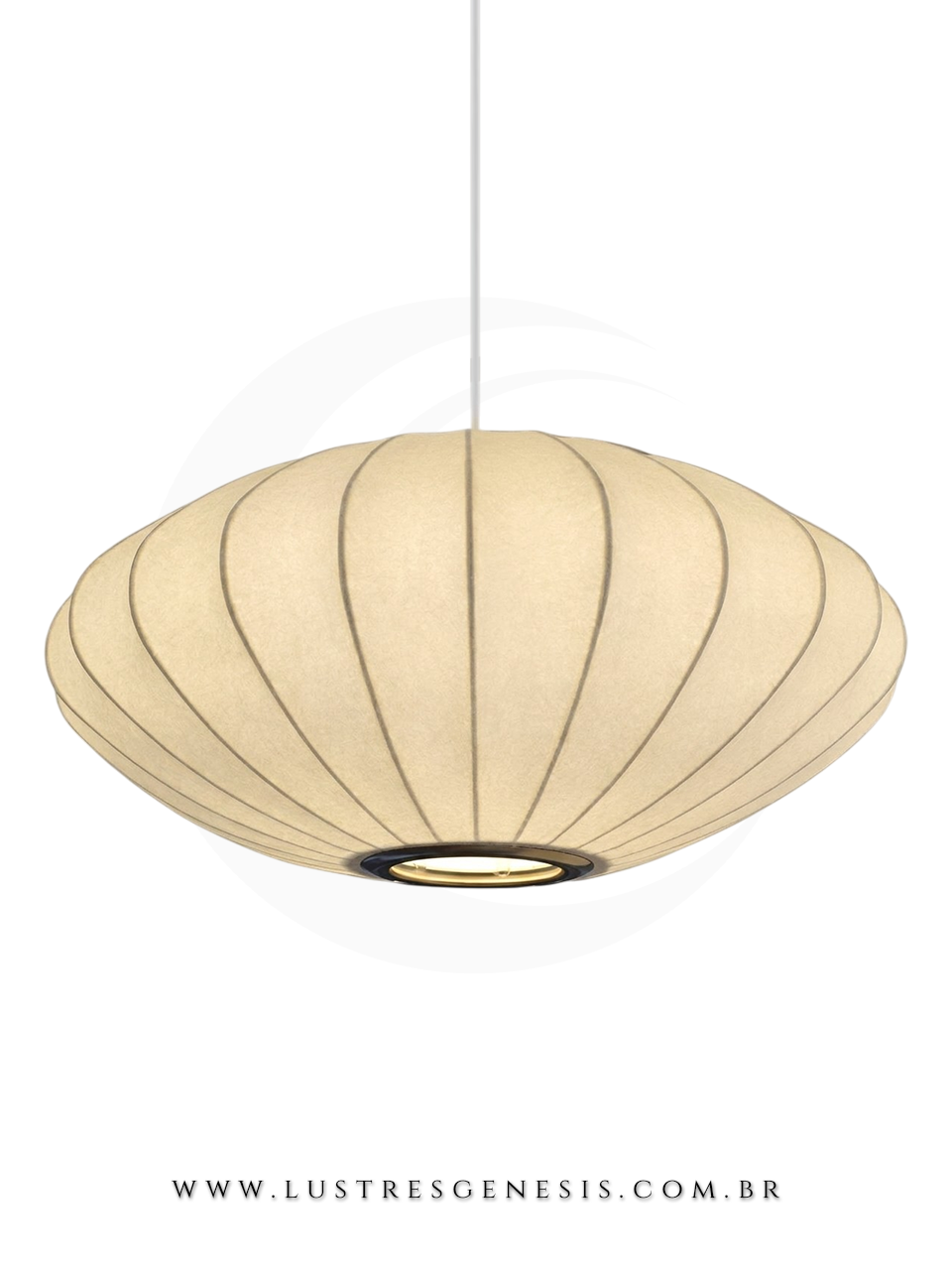 Pendente Moderno Tecido Seda Branco Leitoso Para Salas de Luxo, Escrit&oacute;rios e Mesa de Jantar 